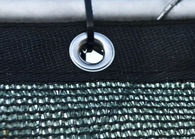 プライバシーのアルミニウム グロメット/ジッパーのタイが付いている深緑色のプライバシー スクリーンの網