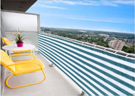 Colorful Stripped Balcony Safety Net With Metal Grommets / Reinforced Seams And Ropes